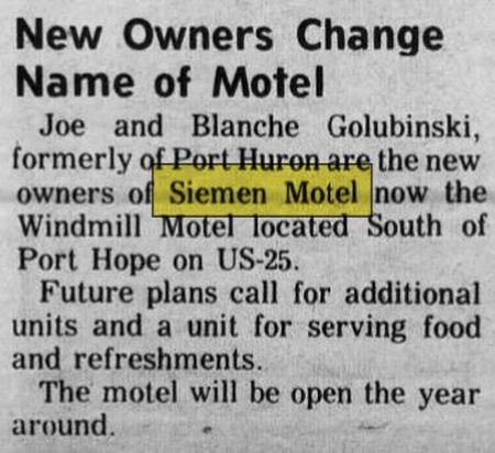 Windmill Motel (Siemen Motel) - July 1973 Changes Hands Again